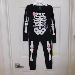 NWT 2pc Carter's Halloween Skeleton Pink Ghost Pajamas sz 4t